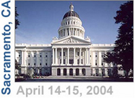 Photo of California State Capitol, Sacramento, CA, meeting date April 14-15, 2004.