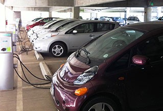 Photo of electric vehicles charging