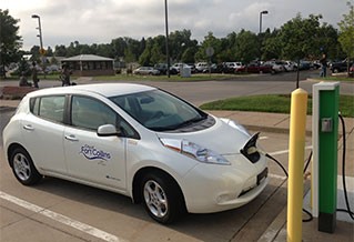 Photo of a plug-in electric vehicle