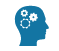 icon of a head with a gear inside